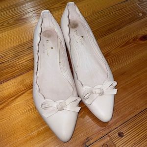 Kate Spade Eleni Flex Scallop Bow Flats Nude Pink Size 6M